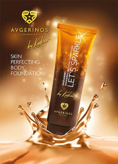 Let's Sparkle Bronzer Glitter Foundation Προσώπου και Σώματος / Face & Body Bronzing Foundation 120ml Avgerinos Cosmetics