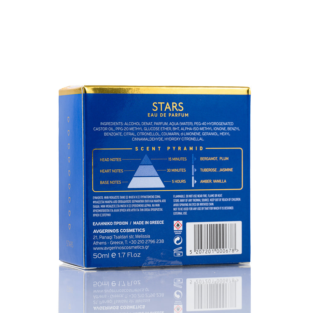 Καλλυντική κολόνια Eau de Parfum με αρωμα Stars της Avgerinos Cosmetics στο eshop του Φαρμακείου Avgerinos Pharmacy