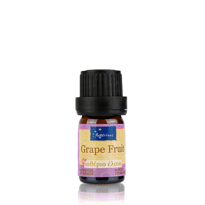 Μπουκαλάκι με Αιθέριο Έλαιο Grape fruit απο το εργαστήριο αρωματοθεραπείας του Φαρμακείου Avgerinos Pharmacy