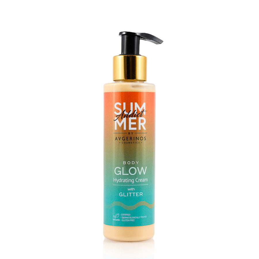 Καλλυντική Κρέμα Σωματος Summer Addict με glitter της Avgerinos Cosmetics απ’το Φαρμακείο Avgerinos Pharmacy