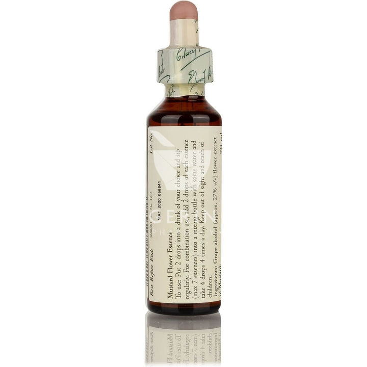 Συστατικά από Aνθοΐαμα Bach MUSTARD, για περιστασιακή θλίψη και μελαγχολία,  συμπληρωμα διατροφής σε σταγόνες απο το Φαρμακείο Avgerinos