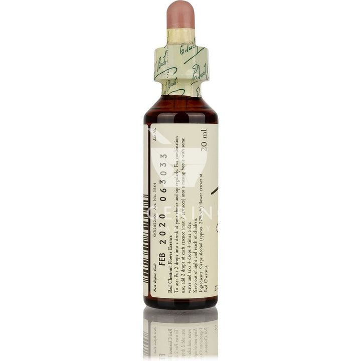 Συστατικά από Bach Red Chestnut, για ια υπερβολική ανησυχία για την ζωή κοντινών μας προσώπων, συμπληρωμα διατροφής σε σταγόνες απο το Φαρμακείο Avgerinos