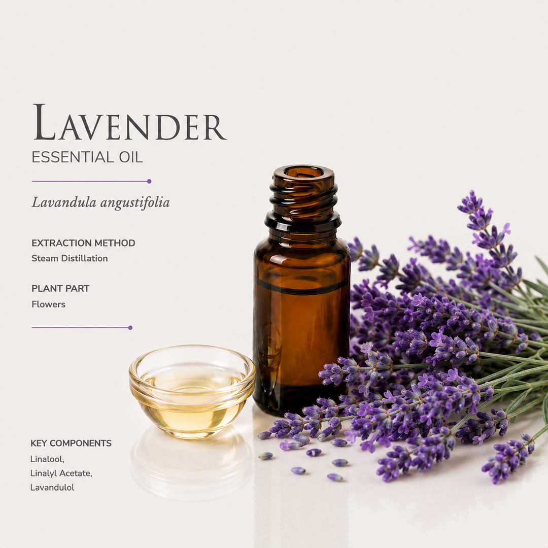 Huile essentielle de lavande (Lavender), à usage pharmaceutique et cosmétique