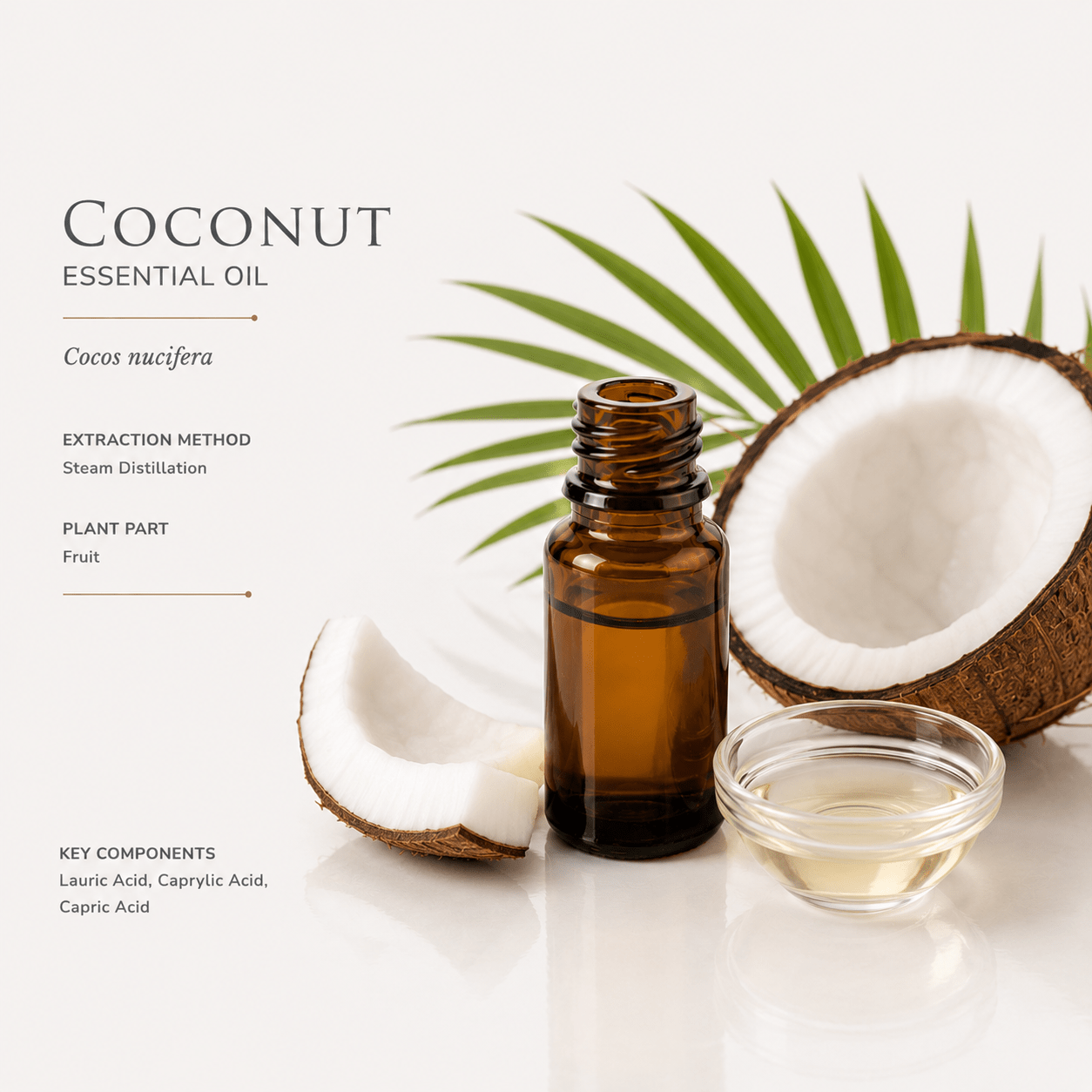 Αιθέριο έλαιο Καρύδα (Coconut), φαρμακευτικής & καλλυντικής χρήσης - Avgerinos Pharmacy