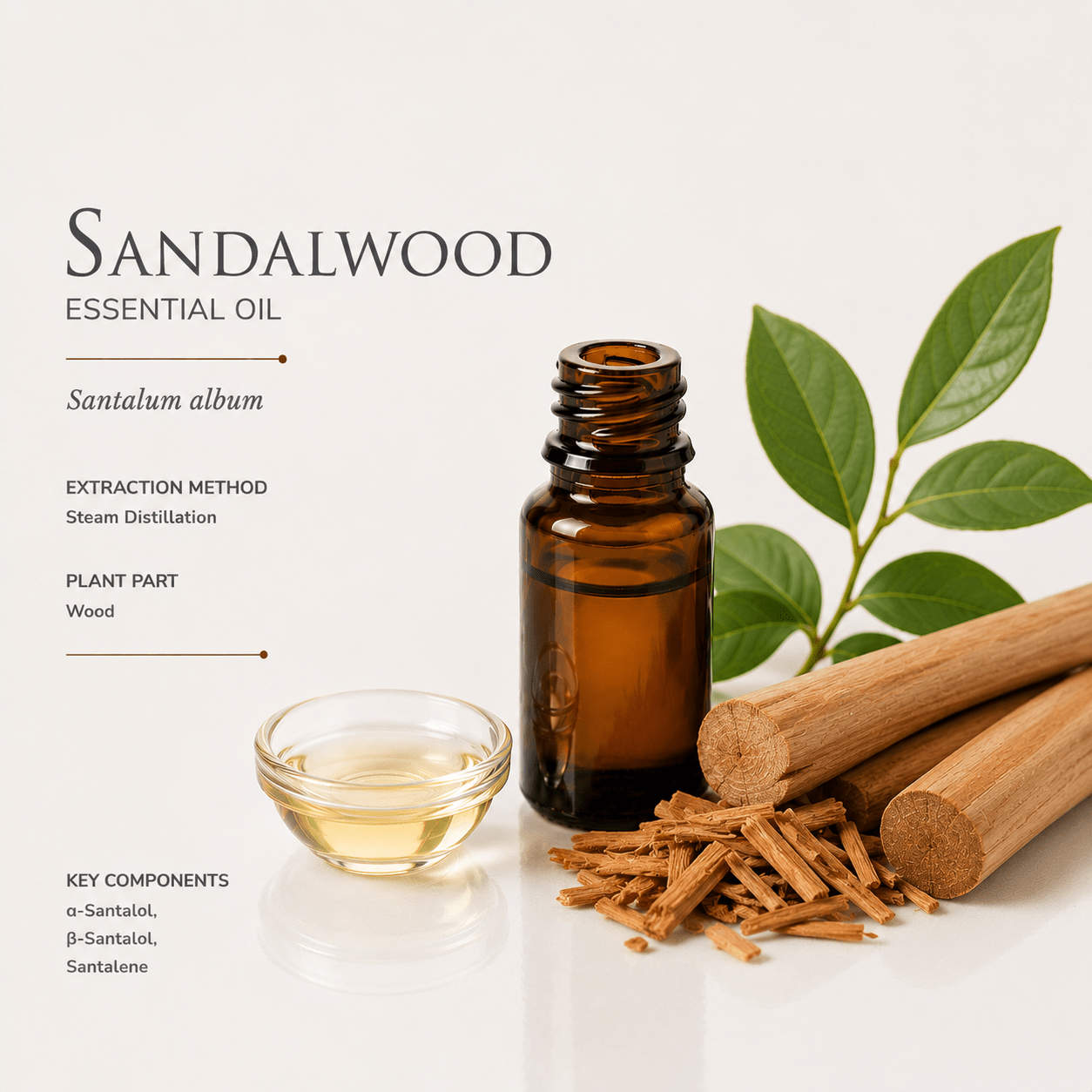 Αιθέριο έλαιο Σανδαλόξυλο (Sandalwood), φαρμακευτικής & καλλυντικής χρήσης - Avgerinos Pharmacy