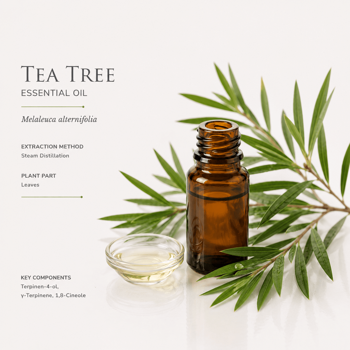 Αιθέριο έλαιο Τσαγιόδεντρο (Tea Tree), φαρμακευτικής & καλλυντικής χρήσης - Avgerinos Pharmacy