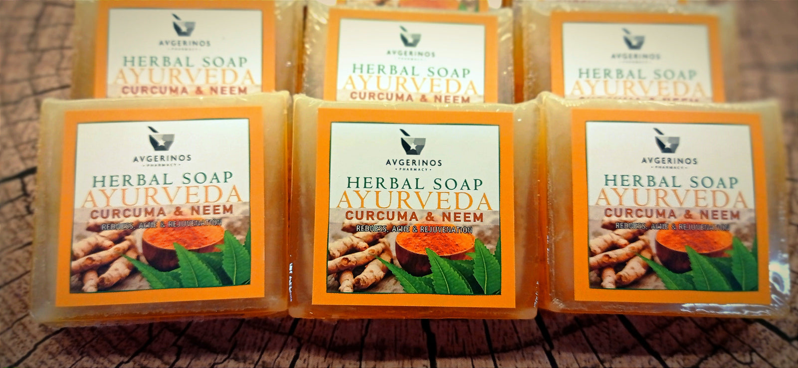 Φυτικό χειροποίητο σαπούνι Ayurveda με Κουρκουμά & Neem / Fresh Handmade, Herbal Ayurveda Soap with Curcuma & Neem 100g (Copy) - Avgerinos Pharmacy