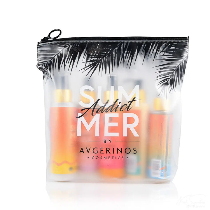 Καλλυντική Καλοκαιρινη σειρά Summer Addict για τα μαλλια και το σωμα της Avgerinos Cosmetics απ’το Φαρμακείο Αυγερινος.